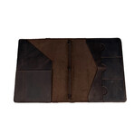 Refillable Leather Cover Journal w/ White Paper (A5 Format) (Crazy Brown)