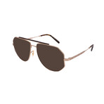Oliver Peoples // Men's OV1317ST 503571 Aviator Sunglasses // Gold + Green