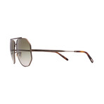 Oliver Peoples // Men's OV1317ST 503571 Aviator Sunglasses // Bronze Gold + Green Gradient