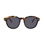 Tom Ford // Men's FT0752-S 56A Square Sunglasses // Dark Tortoise + Gray Lenses