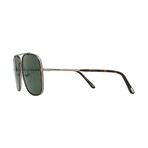 Tom Ford // Men's FT0693-S 14N Aviator Sunglasses // Gunmetal Havana + Gray Lenses