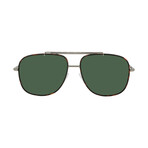 Tom Ford // Men's FT0693-S 14N Aviator Sunglasses // Gunmetal Havana + Gray Lenses