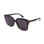 Tom Ford // Men's FT0788-S 01A Square Sunglasses // Black + Gray Lenses