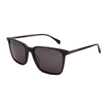 Rag & Bone // Men's RNB5028-G-S 0807 Square Sunglasses // Matte Black + Gray