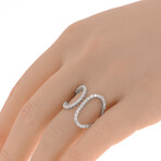 18k White Gold Diamond Wrap Ring // Ring Size: 6 // New