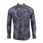 Button Up Long Sleeve Morris Hounds Camo // Charcoal (S)