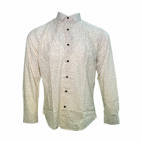 Button Up Long Sleeve Nigel Leaf // Cream (S)
