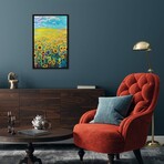 Sunflower Triptych Panel I by Iris Scott (26"H x 18"W x 1.5"D)