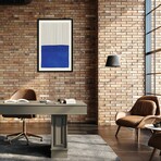 Blue Matisse Vertical Lines by EmcDesignLab (26"H x 18"W x 1.5"D)