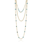 Scarlet 14K Gold-Plated Brass Necklace // 16" + 20" + 28" // New