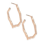 Miku Rose Gold-Plated Brass Earrings // New