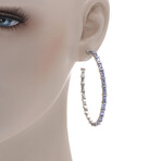 Thora Silver-Plated Brass Hoop Earrings // New