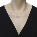 Nellie 14K Rose Gold + Ruby Pendant Necklace // 15" // New