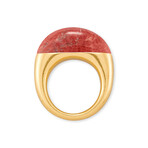 Kaia Vintage Gold-Plated Brass + Dyed Howlite Ring // New (Ring Size: 6)