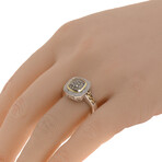 Sterling Silver + 14k White Gold + 18k Yellow Gold Diamond + Brown Diamond Ring // Ring Size: 6.5 // New