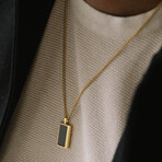 Black Onyx/18K Gold Necklace & Ring Set (9)