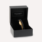 Black/18K Gold Bracelet Set (S)