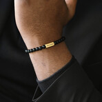 Black/18K Gold Bracelet Set (L)
