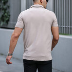 Premium Textured Short Sleeve Fit Shirt // Beige (M)