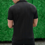 Striped Short Sleeve Fit Shirt // Black (XL)