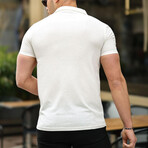 Wafer Pattern Short Sleeve Fit Shirt // White (L)