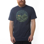 Swirly Mountains T-shirt // Design by Dylan Fant (XL)