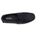Charter Slip-On Side Buckle Loafers // Navy (8)