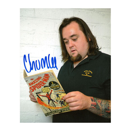 Chumlee Autographed Pawn Stars 8X10 Photo // Spiderman Comic