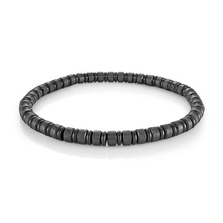Polished Steel Bracelet // Black // 8"