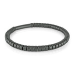 Brushed Steel Beads Bracelet // 5.3mm // Gunmetal (7")