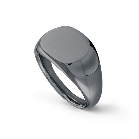 Steel Signet Ring // Gunmetal (10)
