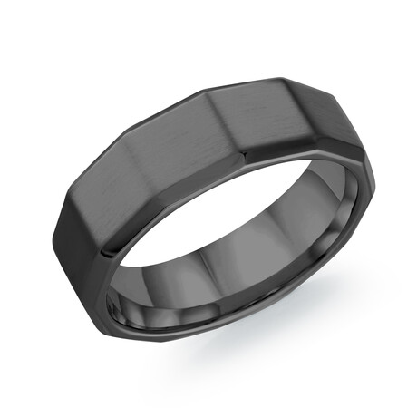 Brushed Steel Ring // 7mm // Gunmetal (10)