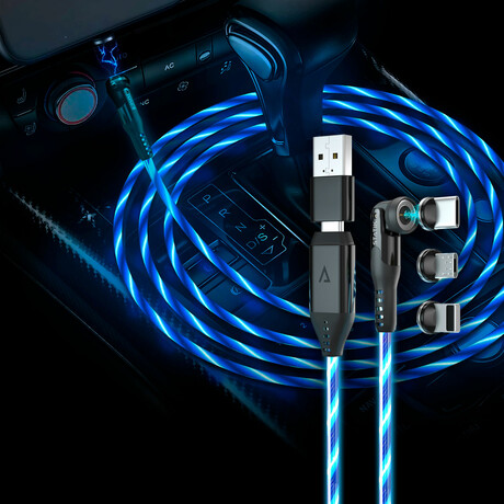 GloBright® 360 Pro LED Magnetic Charging & Data Cable // 6 ft. // 3 Pack