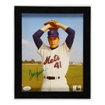 Tom Seaver Signed Mets Custom Framed Photo Display, Doc Gooden Signed Mets Jersey, Dwight "Doc" Gooden Signed Mets 8x10 Photo, & John Franco Signed Mets Jersey