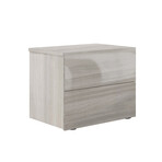 Ayla Nightstand In Light Gray Oak High Gloss.