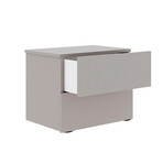 Ayla Nightstand In Taupe Matte.