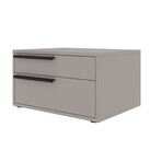 Carter Left Nightstand In Taupe Matte.