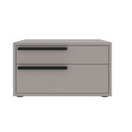 Carter Left Nightstand In Taupe Matte.