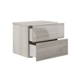 Ayla Nightstand In Light Gray Oak High Gloss.