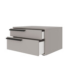 Carter Left Nightstand In Taupe Matte.