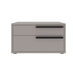 Carter Right Nightstand In Taupe Matte.