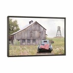 Flag on Tailgate by Lori Deiter (18"H x 26"W x 1.5"D)