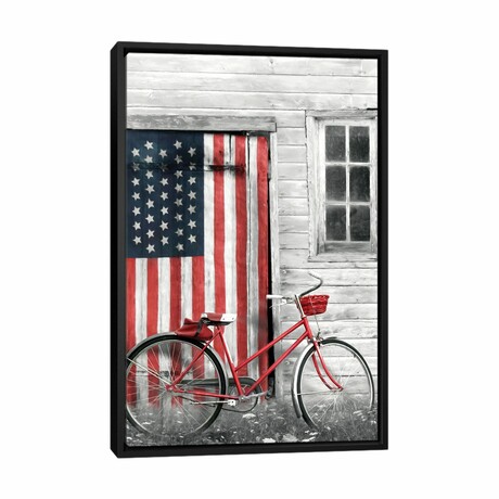Patriotic Bicycle by Lori Deiter (26"H x 18"W x 1.5"D)