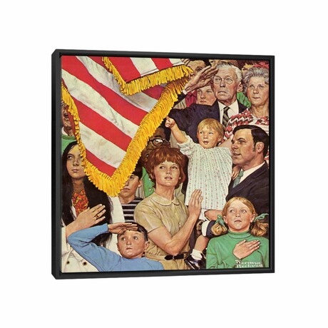 Salute the Flag by Norman Rockwell (12"H x 12"W x 1.5"D)