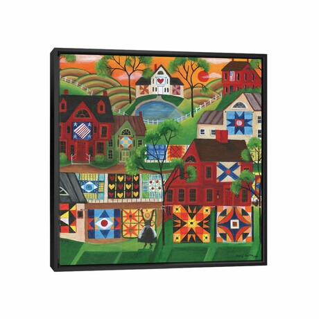 Mama's Colorful Quilts by Cheryl Bartley (12"H x 12"W x 1.5"D)