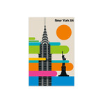 New York 64 Print on Acrylic Glass by Bo Lundberg (16"H x 24"W x 0.25"D)