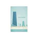 Chicago Print on Acrylic Glass by Henry Rivers (16"H x 24"W x 0.25"D)