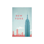 New York Print on Acrylic Glass by Henry Rivers (16"H x 24"W x 0.25"D)