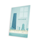 Chicago Print on Acrylic Glass by Henry Rivers (16"H x 24"W x 0.25"D)