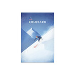 Ski Colorado Print on Acrylic Glass by Henry Rivers (16"H x 24"W x 0.25"D)